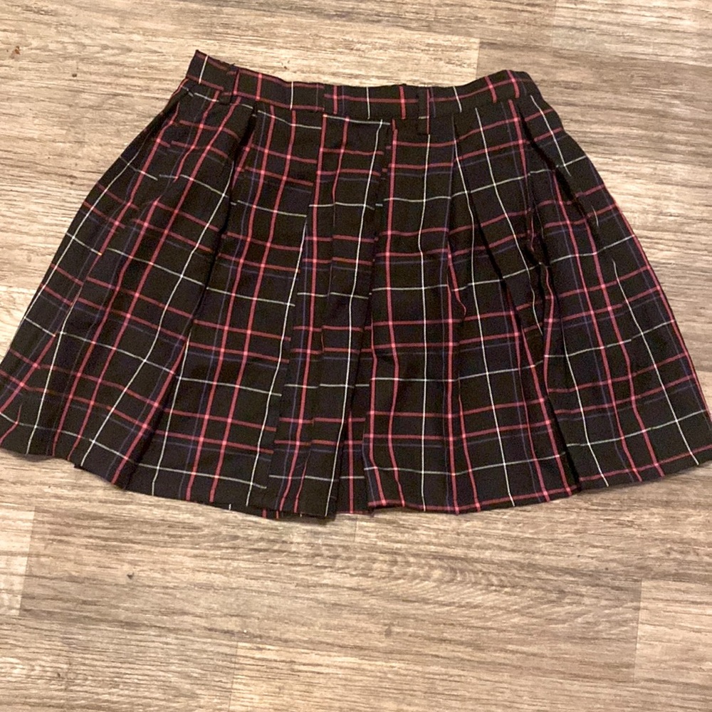 Black, Pink, and White Plaid Skater/Schoolgirl Skirt - New Without Tags